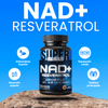 NAD + Resveratrol - Cápsulas de Reparación Celular Antienvejecimiento y Energía Extra (120 Cápsulas) -  SuperHuman™